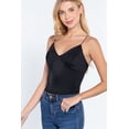 thumbnail image 3 of Crop Cami Satin Knit Top M, 3 of 4