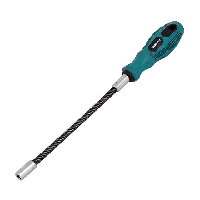 Llave de vaso hexagonal de 7 mm, destornillador de mano, herramienta negra y verde