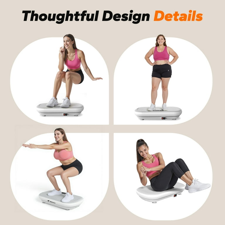 Merach Vibration Plate Trainer Pro - 440 lb Support, Enhanced Motor, Bluetooth, Silicone Pedals