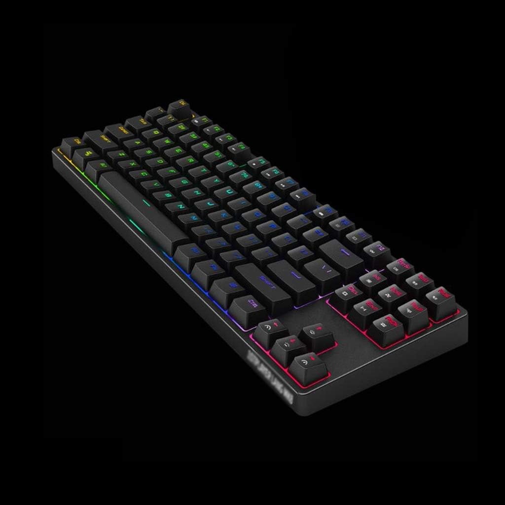 Laptop Keyboard Mechanical Keyboard with RGB Backlit Modes Wired 87 Keys Backlit Mechanical Gaming Keyboard for PC Gamer Computer Laptop Computer Keyboard