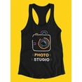 thumbnail image 3 of Photo Studio Camera Neon Design Tank Women -Image by Shutterstock, Female Small, 3 of 4