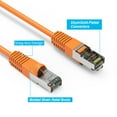 thumbnail image 2 of 1ft (0.3M) Cat5E Shielded (FTP) Ethernet Network Booted Cable 1 Feet (0.3 Meters) Gigabit LAN Network Cable RJ45 High Speed Patch Cable, Orange (3 Pack), 2 of 2