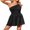Black, variant on Xsylife Women's Summer One Shoulder Rompers Sleeveless Belted Shorts Loose Jumpsuit with Pocket
