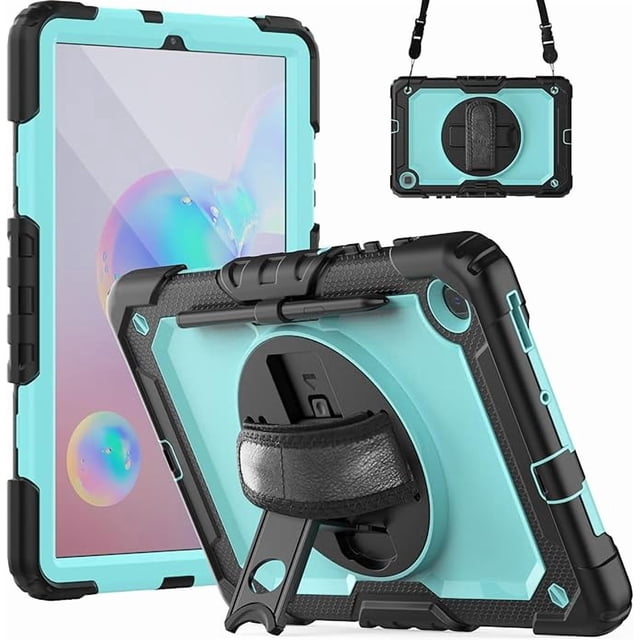 Samsung Galaxy Tab S6 Lite Funda Protectora de 10.4 Pulgadas con Soporte Giratorio de 360 ° (Azul Claropc)