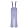 thumbnail image 4 of DailyTrove Women's High Waisted Straight Leg Pants - Slim Fit Trousers with Pockets for Office & Business Casual, 4 of 6