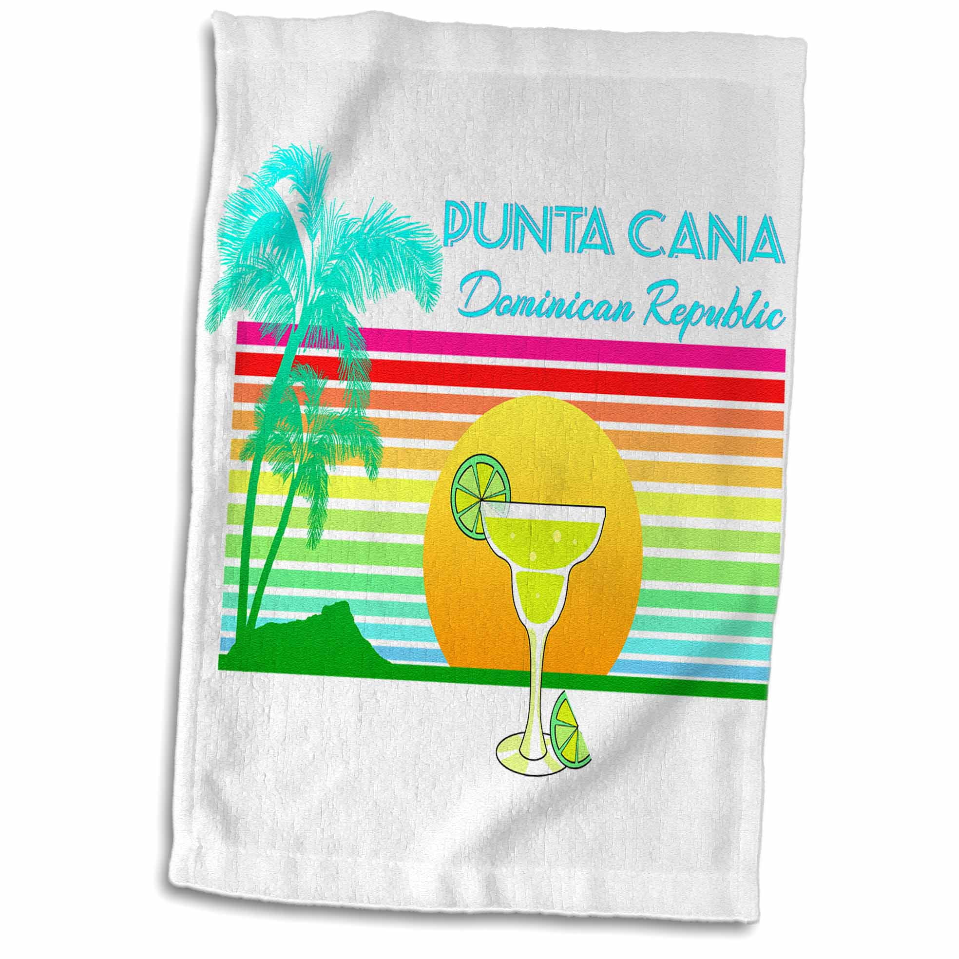 3dRose Retro Punta Cana Dominican Republic tropical design with a