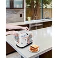 thumbnail image 4 of Fsddascl 4th of July Toaster Cover 4 Slice, Large Kitchen Appliance Covers, Independence Day Spring Floral US Flag Toaster Oven Cover with Loop, Bread Machine Cover Polyester Dust Cover Protection, 4 of 5