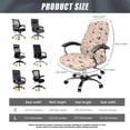 thumbnail image 6 of SCRAWLGOD Pug Dog Love Pink Valentine's Day Office Chair Cover Non-Slip Breathable Seat Covers for Office Chairs with Arms Comfy Universal Rotating Chair Cover, S, 6 of 7