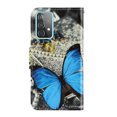thumbnail image 4 of SaniMore for Samsung Galaxy A73 5G 6.7" 2022 Wallet Case, Color Painting Pattern with Kickstand Card Slots Detachable Wrist Strap Girls Women PU Leather Case Magnetic Clasp, Blue Butterfly, 4 of 8