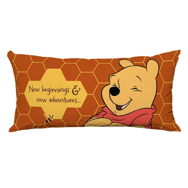 Almohada Jumbo Reversible Disney Winnie Adventures 120 cm x 50 cm naranja Hang tag
