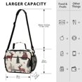 thumbnail image 4 of FORMRS Student Lunch Bag Insulated Reusable Cooler Box with Zipper Pockets, Beige Christmas Plaid, 4 of 9