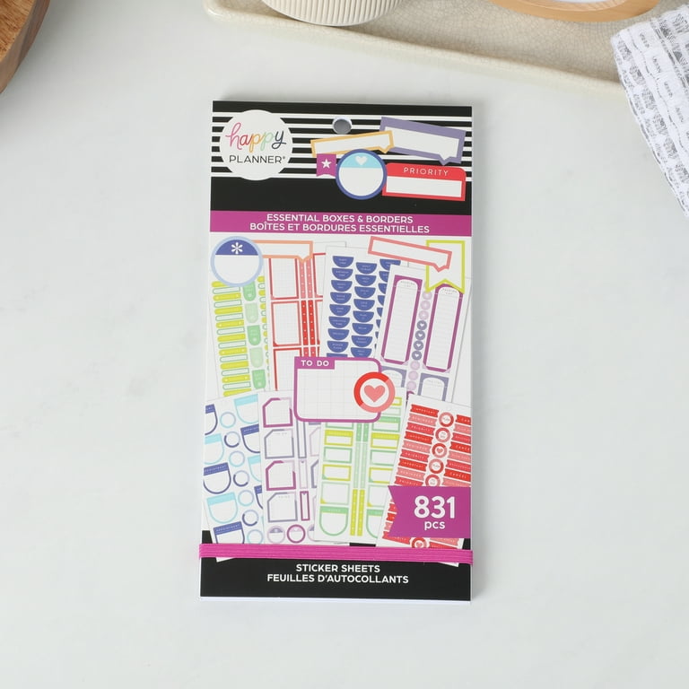 Happy Planner Sticker Pack - Bright Retro Theme, 30 Sheets With 1,151 Stickers For Budget, Calendar & Journaling