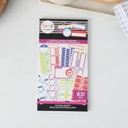 Happy Planner Sticker Pack, 30 Sheet Value, Essential Boxes & Borders, 831 Planner Stickers Total