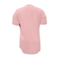 thumbnail image 7 of jtjvou Women's Casual Button Up Collared V Neck Dress Short Sleeve Solid Color Tunic Mini Dresses with Pockets Pink XXL, 7 of 7