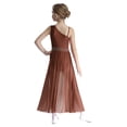 thumbnail image 2 of Ocealan Robe de Danse Lyrique Sans Manches en Maille Jupe Justaucorps Performance de Scène Enfants Marron 12, 2 of 7