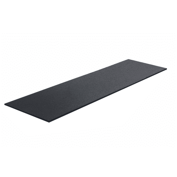 Rubber King Black 2 ft. x 6 ft. x 0.118 in. Rubber Fitness Utility Mat