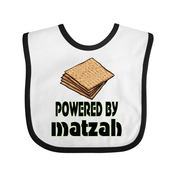 Inktastic Funny Passover Powered by Matzah Boys or Girls Baby Bib