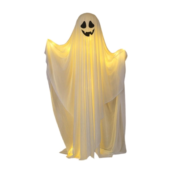 Decoraciones de Halloween para exteriores, decoración fantasmal brillante y espeluznante, decoración decorativa con tira de luz, decoración de fiesta 165 centímetros