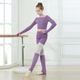 thumbnail image 2 of Byoo Kids Girl's Ballet Sweater Pants Outfits Knitted Soft Warm Up Active Pullover 2Pcs Set, 2 of 7