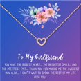 thumbnail image 2 of Anavia To My Girlfriend Necklace Gift, Card Gift for GF, Girlfriend Jewelry, Girlfriend Birthday Gift, Mother Gift-[Rose Gold Mini Crystal Heart, Blue-Purple Gift Card], 2 of 3