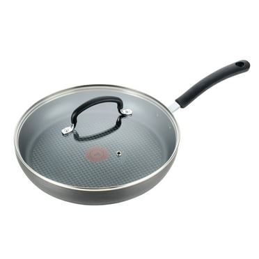 T-fal Ultimate Hard Anodized Non-Stick Cookware, 12 inch Fry Pan with Lid, Grey