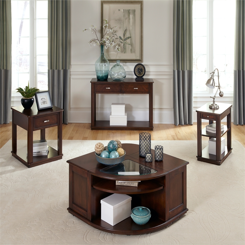 Wallace Dark Brown 3 Piece Set (1Cocktail 2End Tables)