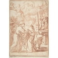 thumbnail image 3 of Francisco Vieira de Mattos 14x18 Black Modern Framed Museum Art Print Titled - Saint Francis Meeting Saint Dominic (1699-1783), 3 of 5