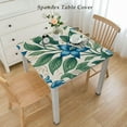thumbnail image 2 of BANET Rectangle Tablecloth Peacock Blue Hydrangea Table Cloth Picnic Table Cover Vinyl Fabric Holiday Tablecloths for Kitchen Outdoor Camping Desk Cover Party Decor White, 2 of 7