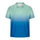 thumbnail image 4 of Camisetas de Manga Corta de los Hombres Casual Gradiente Solapa Botón Arriba Camiseta, Top Ligero para el Hogar, Uso Diario Y Cómodo, 4 of 5