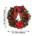 thumbnail image 2 of Christmas Bow Christmas Wreath Front Door Wreath Wreath Holders for Front Door Light up Christmas Wreath Battery Operated Wreaths Christmas with Timer Grape for Crafts Fresh Wreaths for Christmas, 2 of 3