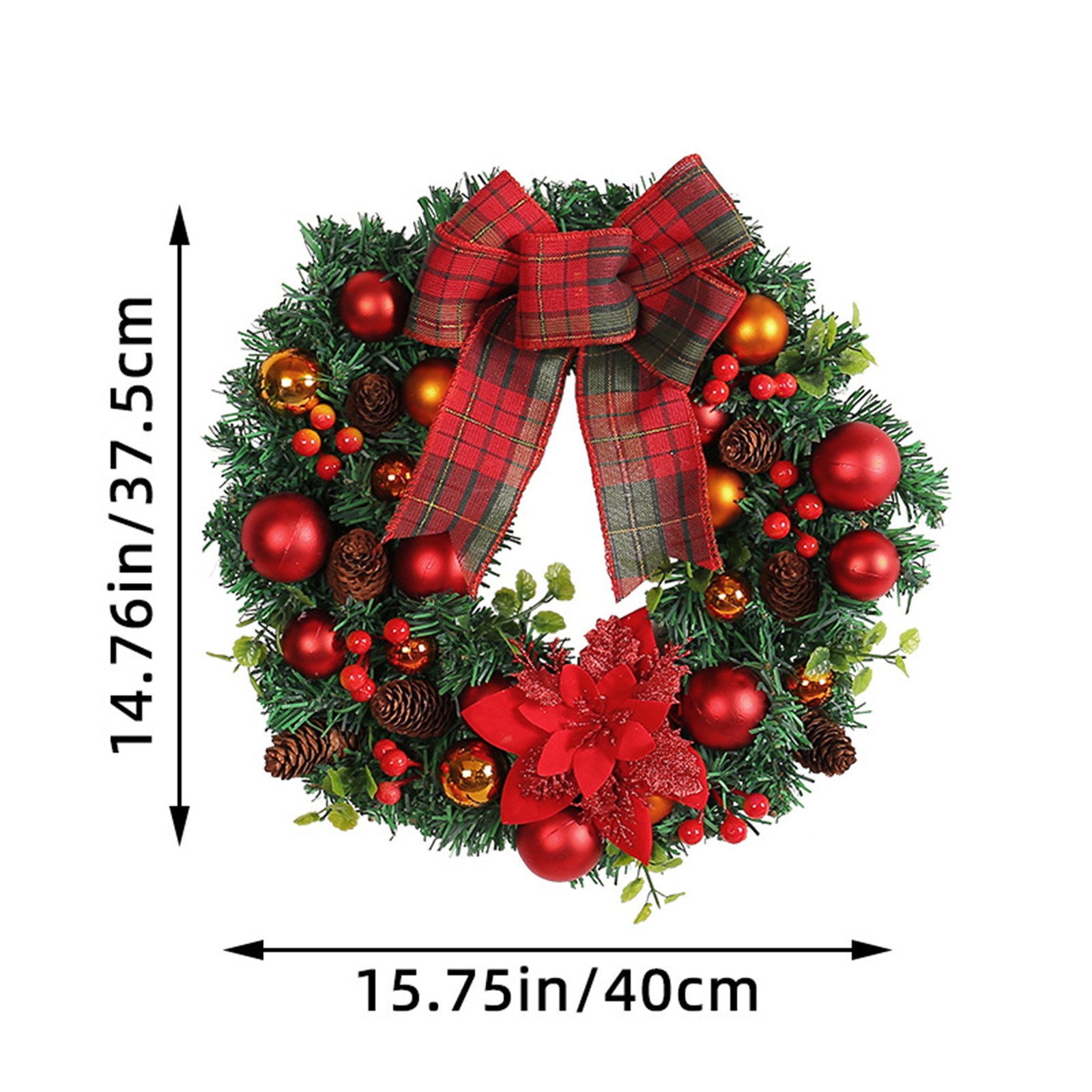 Couronne De Noël En Forme De Nœud Papillon - Petite Décoration Murale Ou De Porte (16 Cm), Idéale Pour Intérieur