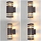 thumbnail image 1 of Lámpara de pared exterior de doble cabezal con carcasa de plástico, luz ascendente y descendente, E27, impermeable, para exteriores, para colgar en la pared, iluminación de patio, kit de pvc, 1 of 5