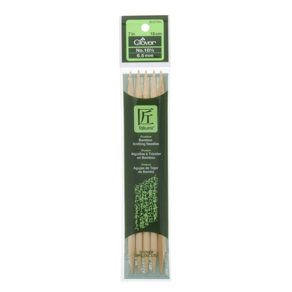 Clover Takumi Double-Pointed Knitting Needle, 10.5