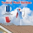 thumbnail image 3 of LINSHESF Vertical Axis Wind Turbine Wind Generators Home Silent Efficient Wind Generators For Home Street Harnessing 360-Degree Wind Direction For Home Street vividly, 3 of 9