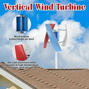 TOPATY Vertical Wind Turbine Wind Generators Home Wind Generators For Home Use Small Wind Turbines 360-Degree Wind Direction Efficient Energy Solution masterly