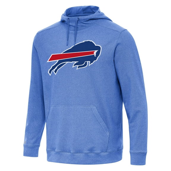 Men's Antigua Heather Royal Buffalo Bills Cloud Pullover Hoodie