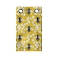 thumbnail image 1 of Queen Bee Hanging Pocket Organizer, Repeating Continuous Print of Striped Buzzing Flies, Printed Polyester Storage Bag with Pockets, 9" x 16", Mustard Charcoal Grey, 1 of 2
