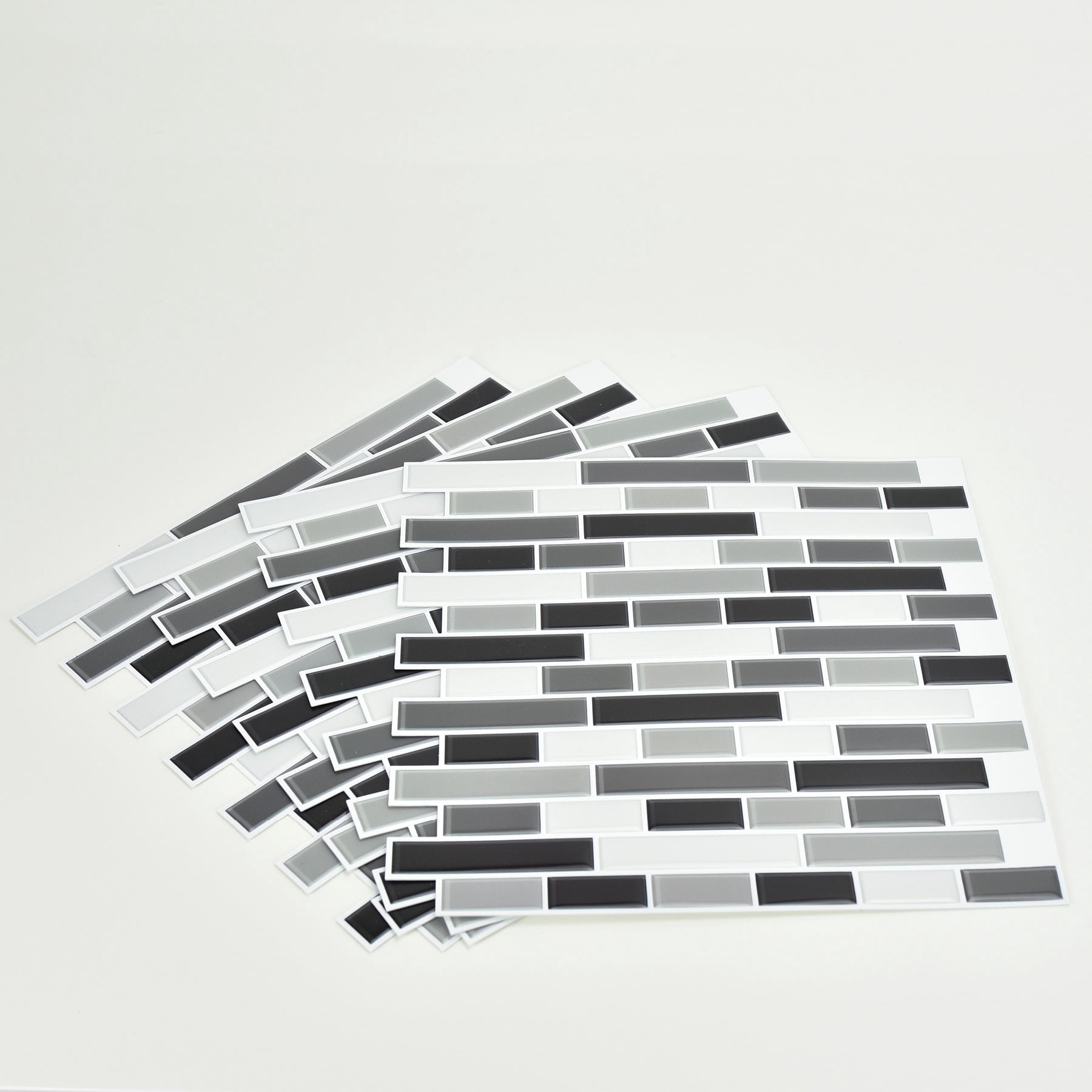 InHome Smoked Glass Peel & Stick Backsplash Tiles