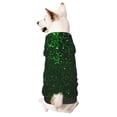 thumbnail image 1 of Fotbe Green Sparkling Sudadera con Estampado para Perros Pequeños – Suéter con Capucha para Mascotas, Tela Suave de Forro Polar con Bolsillo-X-Small, 1 of 7
