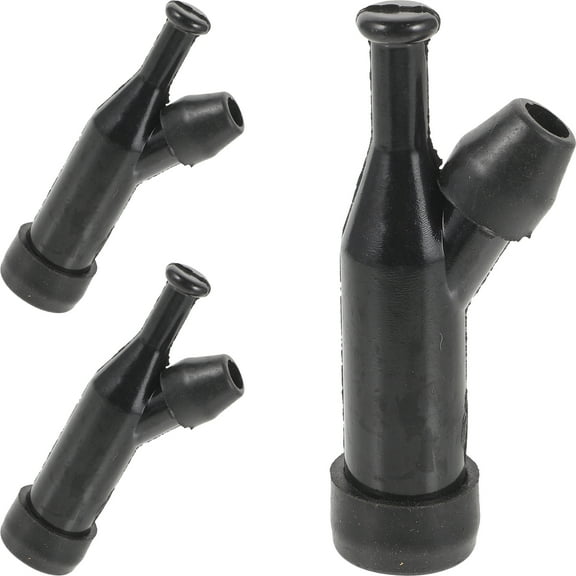MLINS  3 Pcs Spark Plug Fittings Lawnmower Boots Wire Generator Black