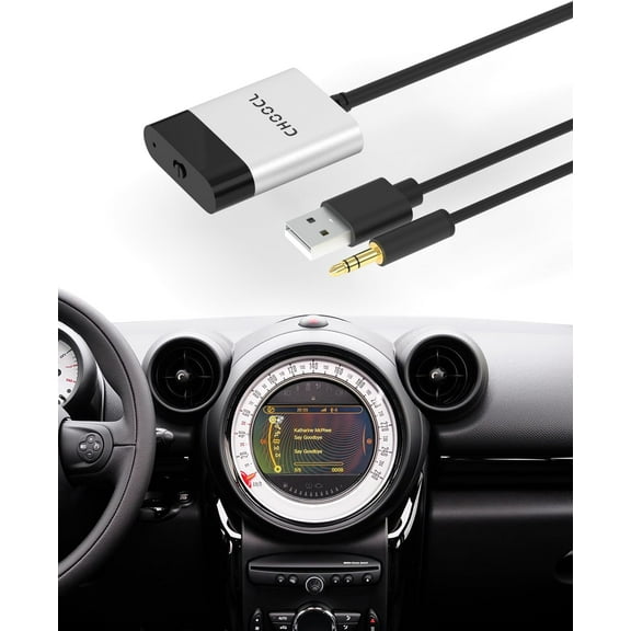 Bluetooth 5.0 Car Adapter for BMW Mini Cooper – USB & AUX, iPod Music, iOS/Android