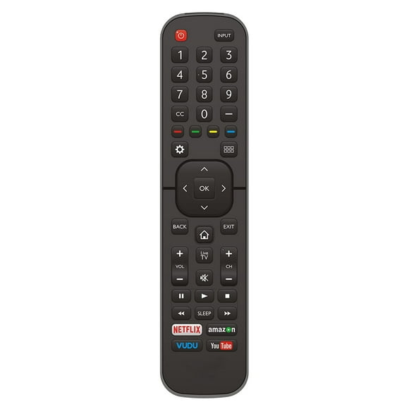 Universal para todos los Hisense-TV-Remote Compatible con todos los televisores inteligentes Hisense 4K LED HD UHD - No necesita configuración