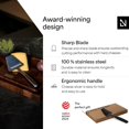 thumbnail image 2 of LARS Nysm Coupe-Fromage Trancheuse de Fromage en Acier Inoxydable Trancheuse Manuelle (Noir Carbone), 2 of 6