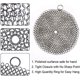 thumbnail image 4 of ZHAOCHENG Limpiador de hierro fundido de acero inoxidable 316 de primera calidad (redondo de 5 pulgadas), fregador de malla para sartenes de hierro fundido presazonado, hornos holandeses, gofres, rasp, 4 of 4