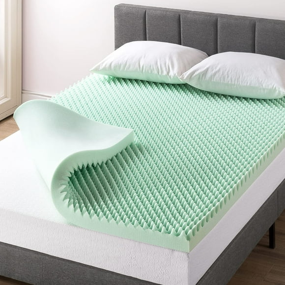 Best Price Mattress 3 Inch Egg Crate Memory Foam Mattress Topper with Calming Aloe Infusion, CertiPUR-US Certified, Twin