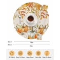 thumbnail image 6 of 13 Inch Round Placemats Set of 4, Orange Fall Non Slip Heat Insulation PP Table Mats, Thanksgiving Pumpkins Weeping Maple Leaf Washable Place Mats for Kitchen Dining Party Table Decor, 6 of 7