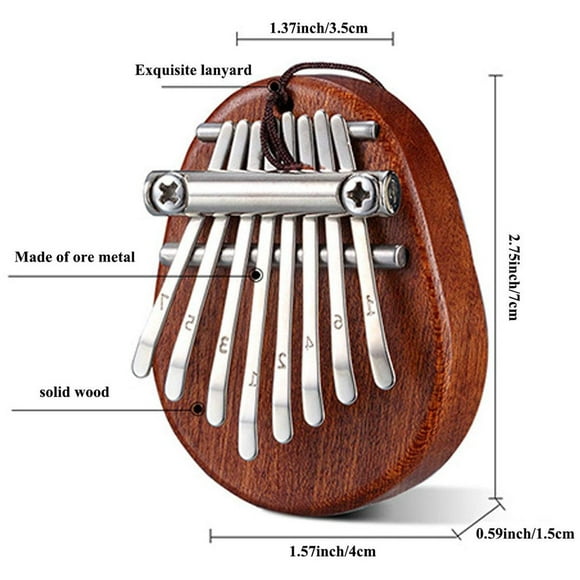 Mini Kalimba 8 Touches Pouce Piano Grand Son Doigt Clavier Instrument de Musique E4W Instrument de Musique Portable