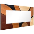 thumbnail image 5 of "Curved Elegance" Hand Made Solid Paulownia Wood Beveled Leaner Mirror size 80"x40", 5 of 12
