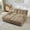Camel, variant on 77'' Modular Sectional Sofa, Chenille Loveseat with Ottoman, Modern L Shaped Couch, Comfy Chaise Lounge, Tufted Back Couches, Pillow Arms, for Small Spaces, Living Room, Green