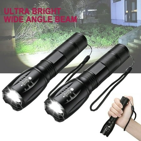 Rechargeable Flashlight LED Tactical Flashlight Zengest 1000 Lumens Super Bright Pocket-Sized LED Torch IPX4 Water Resistant for Camping Hiking Emergency (2 Pack)